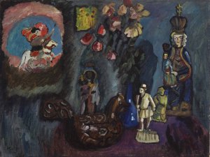 Gabriele Münter, Naturaleza muerta con San Jorge, 1911