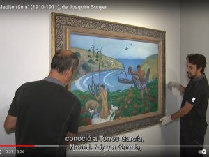 Montaje de `Mediterrània´ (1910-1911), de Joaquim Sunyer