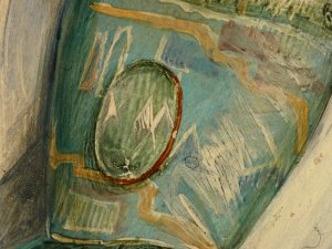 Detail of the fingerprint of the Dix work “Portrait of Hugo Erfurth”