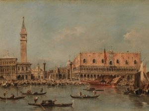 Francesco Guardi. Vista del Molo con el Palacio Ducal