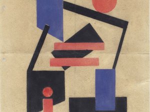 Composición II, Rosa y Azul. Sándor Bortnyik