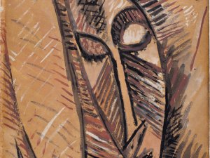 Estudio para la cabeza de "Desnudo con paños". Pablo (Pablo Ruiz Picasso) Picasso