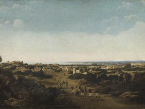Vista de las ruinas de Olinda, Brasil. Frans Jansz. Post