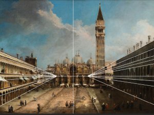 Recreación de las diferentes perspectivas representadas en la obra de Canaletto Recreación de las diferentes perspectivas representadas en la obra de Canaletto
