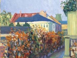 Vista desde la casa del hermano de la artista, Bonn. Gabriele Münter
