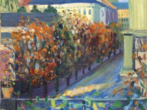 View from her Brother´s House in Bonn. Vista desde la casa del hermano de la artista, Bonn, 1908