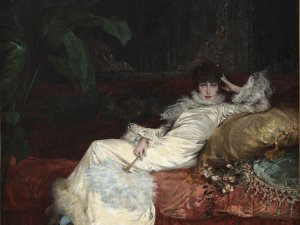 Georges Jules Victor Clairin. Retrato de Sarah Bernhardt