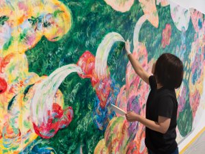 Ayako Rokkaku painting