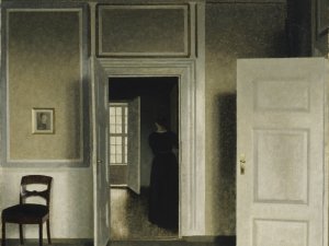 Vilhelm Hammershøi. Interior de la casa del artista, 1900 Vilhelm Hammershøi. Interior de la casa del artista, 1900