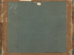 Imagen del reverso de la obra de Degas, “En la sombrerería”