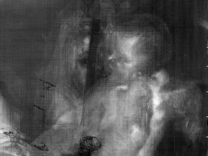 Detalle de la radiografía de “Venus y Cupido”, de Rubens Detalle de la radiografía de “Venus y Cupido”, de Rubens