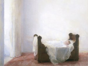 Carmen Laffón. Inés Laffón in her Cot
