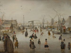 Hendrick Avercamp, Escena en el hielo Hendrick Avercamp, Escena en el hielo