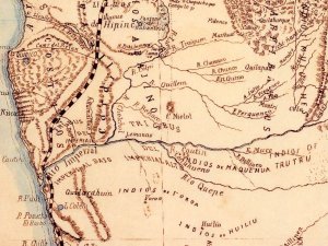 Mapa Arauco y Valdivia (detalle) Arauco and Valdivia map (detail)