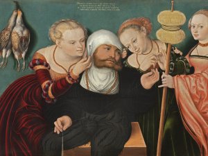 Hércules en la corte de Onfalia. Hans Cranach