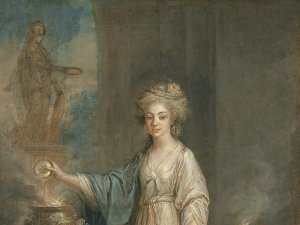 Retrato de una mujer como una Vestal. Angelica Kauffmann