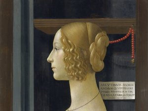Portrait of Giovanna Tornabuoni. Retrato de Giovanna Tornabuoni, 1489-1490