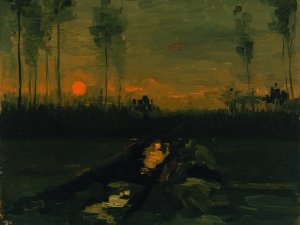 Paisaje al atardecer. Vincent van Gogh