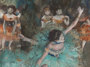Bailarina basculando (Bailarina verde). Edgar Degas