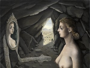 Mujer ante el espejo. Paul Delvaux