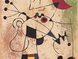 El pájaro relámpago cegado por el fuego de la luna. Joan Miró