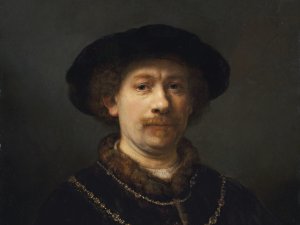 Autorretrato con gorra y dos cadenas. Rembrandt (Rembrandt Harmensz. van Rijn)