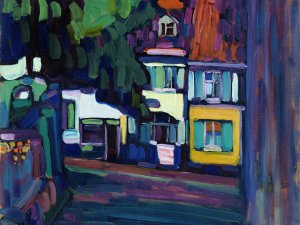 Murnau, casas en el Obermarkt. Wassily Kandinsky