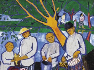 Pesca (Pescadores). Natalia Goncharova