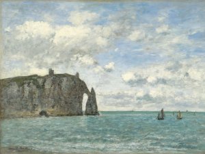 Étretat. El acantilado de Aval. Eugène Boudin