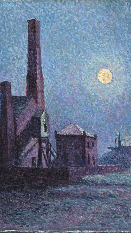 Fábrica a la luz de la luna. Maximilien Luce