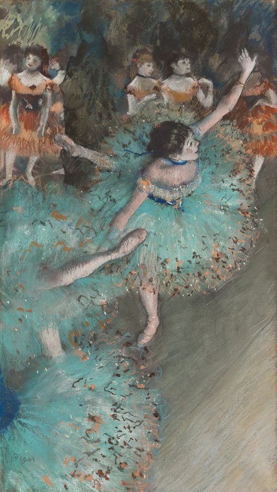 Bailarina basculando (Bailarina verde). Edgar Degas