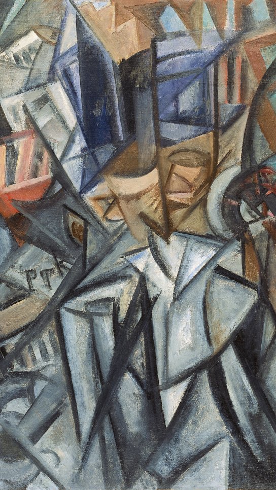 Hombre en la calle (Análisis de volúmenes). Olga  Rózanova