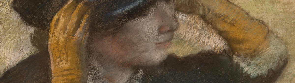 Detalle de la obra de Degas, &quot;En la sombrerer&iacute;a&quot;
