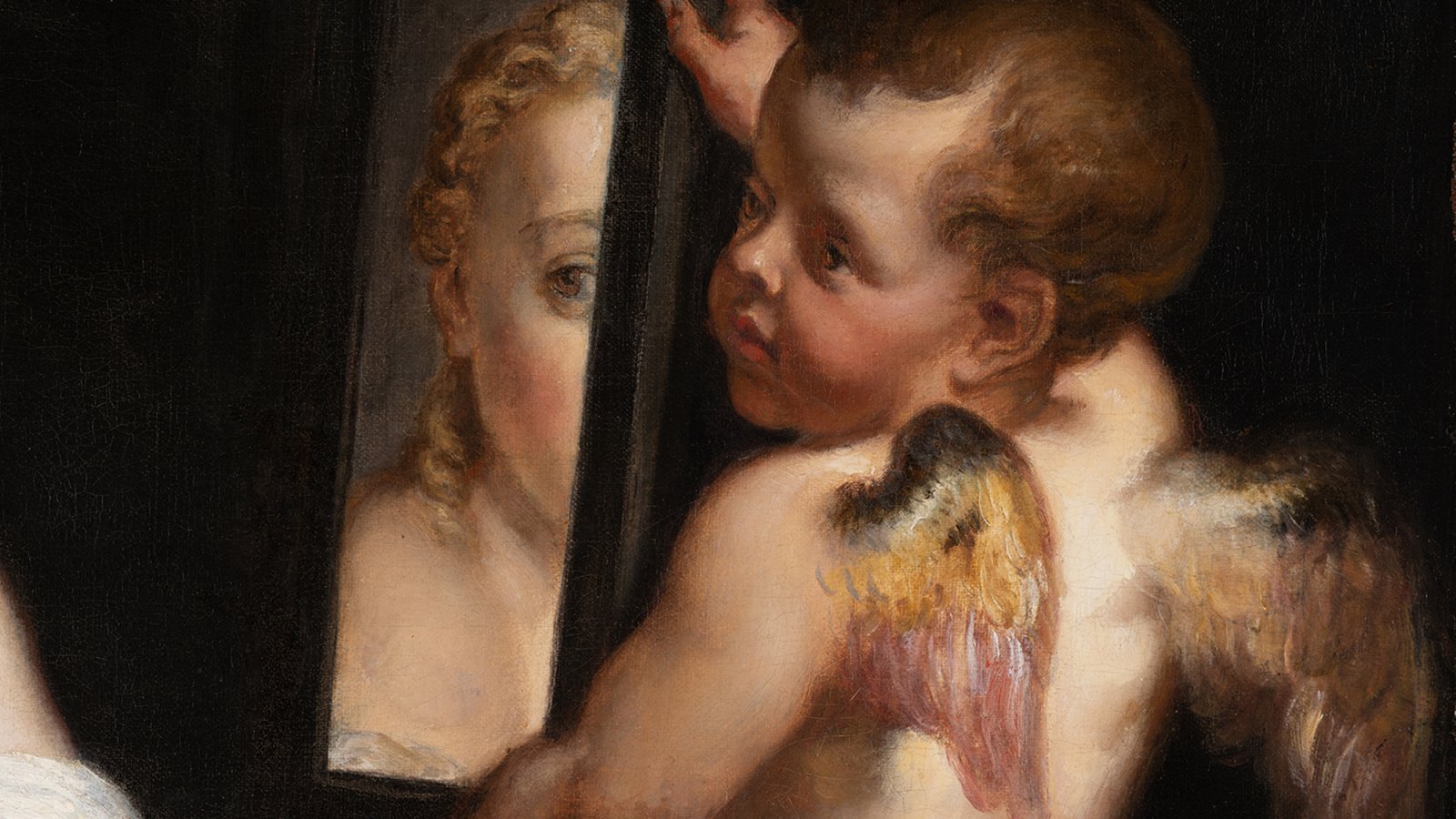 Detalle de la obra “Venus y Cupido” de Rubens 