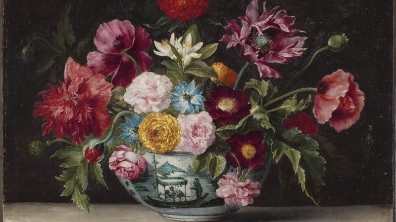 Porcelana china con flores. Jacques Linard