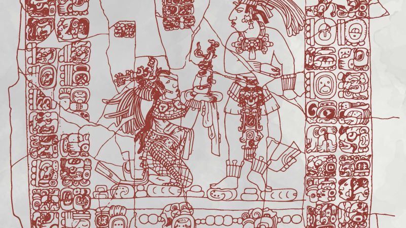 Ilustración Tablero del templo XIV