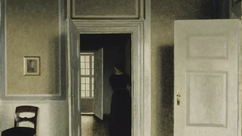 Vilhelm Hammershøi. Interior de la casa del artista, 1900 Vilhelm Hammershøi. Interior de la casa del artista, 1900