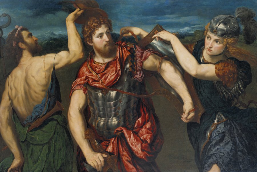 Perseus armed by Mercury and Minerve. Paris Bordone