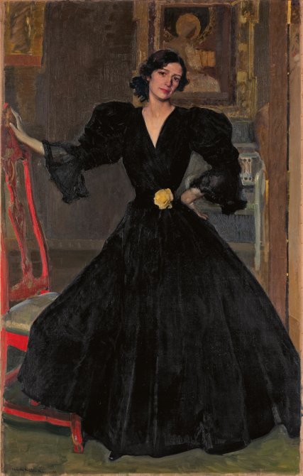 Señora de Sorolla (Clotilde García del Castillo, 1865–1929) in Black. Exhibition "Sorolla an Fashion", Museo Nacional Thyssen-Bornemisza