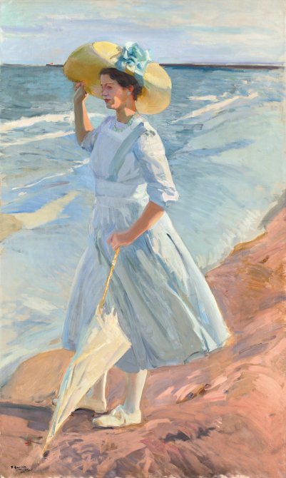 Elena at the Beach. Exhibition "Sorolla an Fashion", Museo Nacional Thyssen-Bornemisza