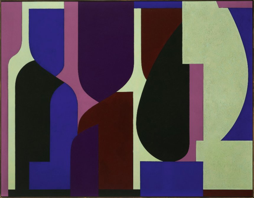 Victor Vasarely. Amir "(Rima)". 1953 Oil on Plywood, 140 x 180 cm Vasarely Múzeum, Budapest © Victor Vasarely, VEGAP, Madrid 2018