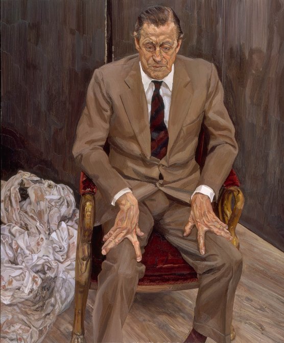 Lucian Freud, Man in a Chair (Portrait of Baron H.H. Thyssen-Bornemisza)