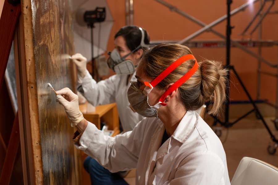 El caballero de Carpaccio. Restauración y estudio técnico