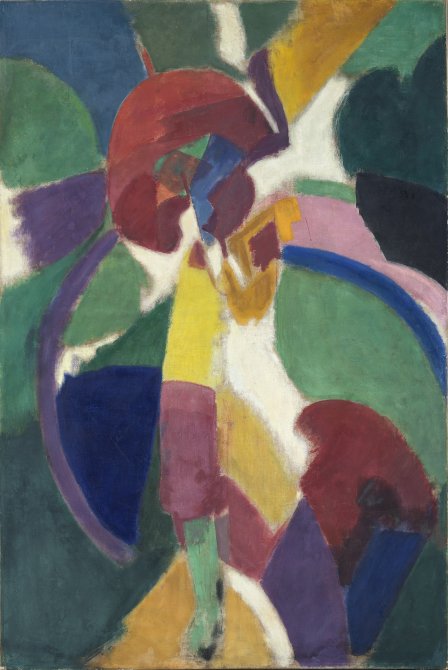 Woman with a Parasol . Mujer con sombrilla, 1913