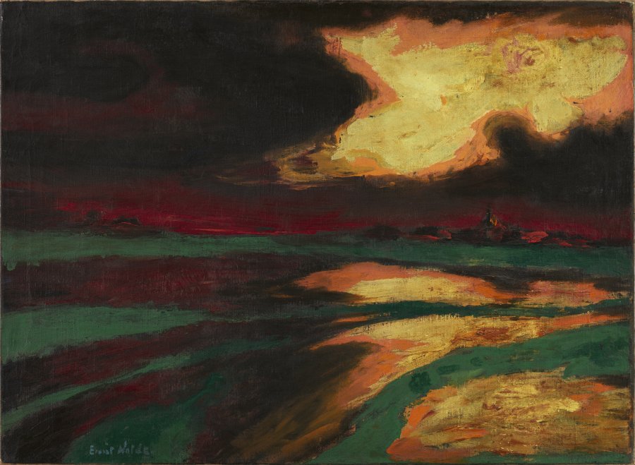 Autumn Evening. Emil Nolde, Atardecer de otoño, 1924