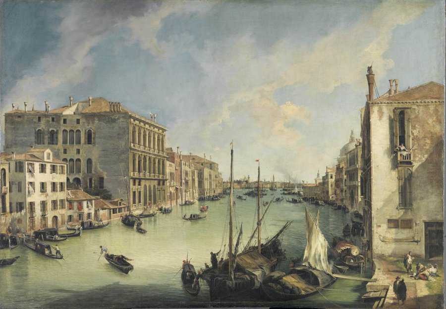 The Grand Canal from San Vio, Venice. El Gran Canal desde San Vío, Venecia, c. 1723-1724