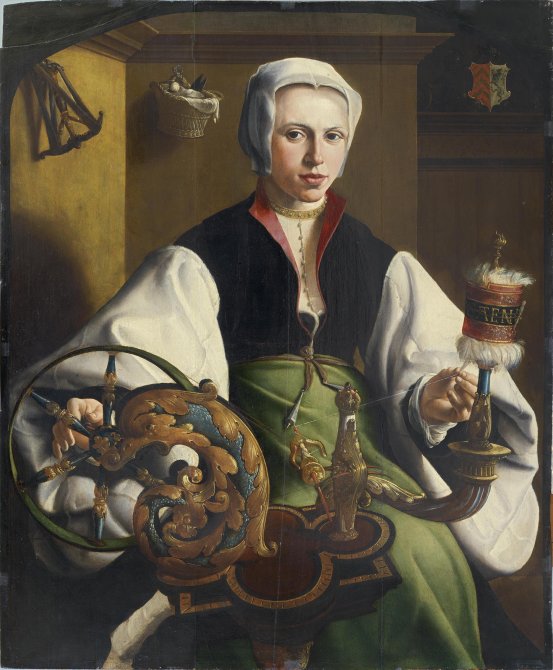Retrato de una dama hilando