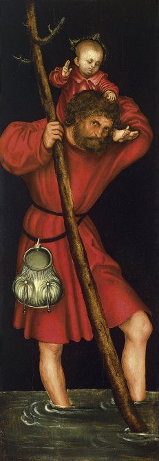 Saint Christopher (Exterior Left Wing). San Cristóbal (Ala exterior izquierda), c. 1514