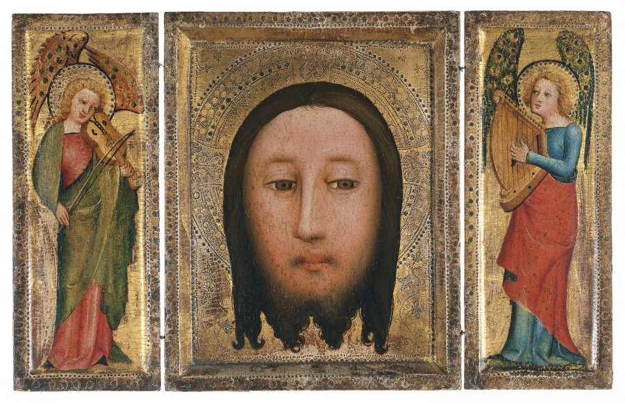 Triptych of The Holy Face: The Holy Visage of Christ (central panel). Tríptico de la Santa Faz: La Santa Faz (tabla central), c. 1390-1400