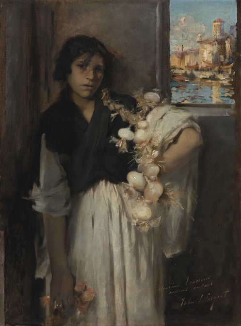 Venetian Onion Seller. Vendedora veneciana de cebollas, c. 1880-1882